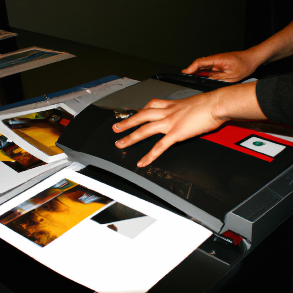 Person using digital printing technology